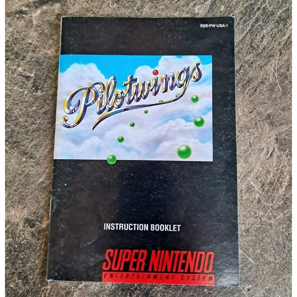 Vintage Super Nintendo NES Instruction Manual Booklets Super Mario Pilotwings x